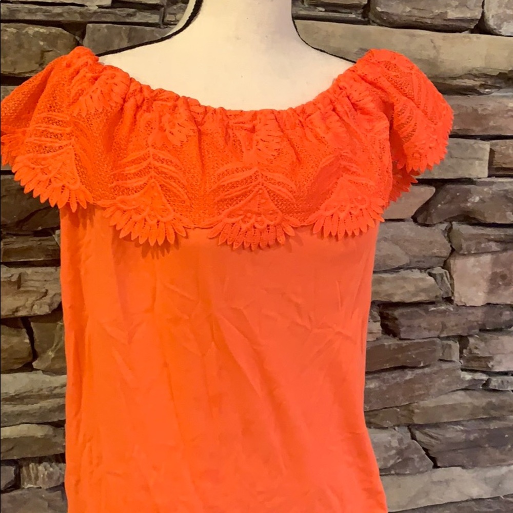Orange off the shoulder top